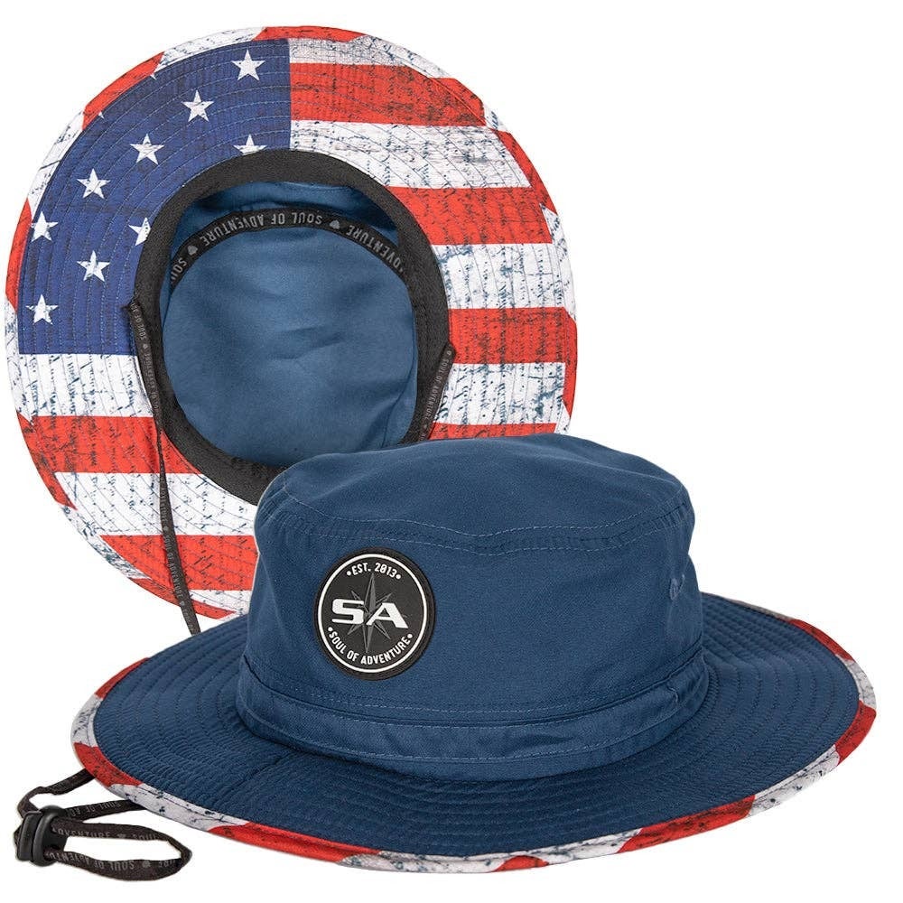 Soul of Adventure - Bucket Hat | American Flag | Navy 2.0